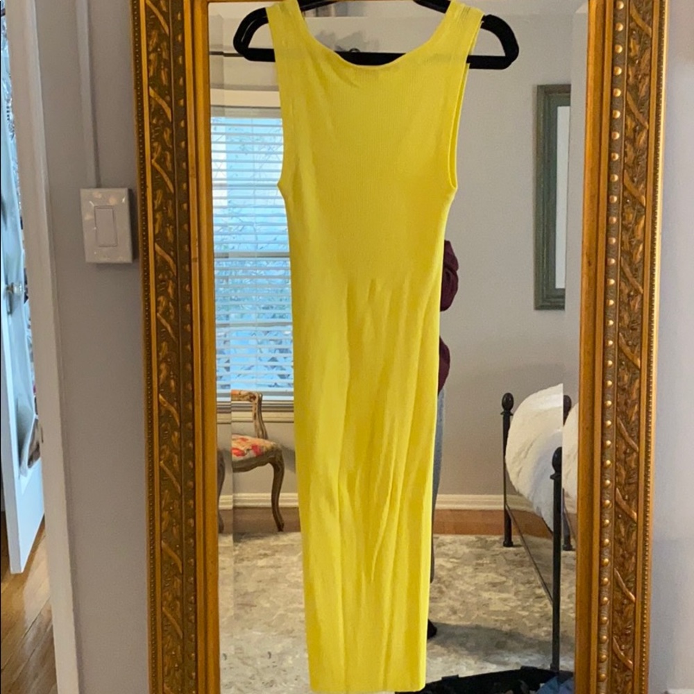 Edun Yellow Rib Dress - Picture 4 of 4
